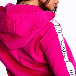 Vibrant Pink Women's Hoodie Vest OMST